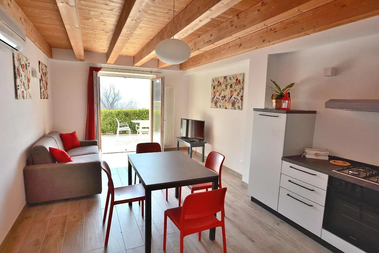 Red Apartment In Marciaga Di Costermano